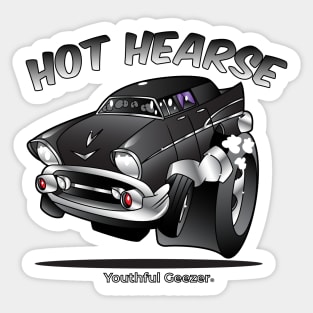 Hot Hearse Cartoon Car Toon Sticker